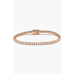 SUZY LEVIAN | Rose Gold Plated Sterling Silver & Cubic Zirconia Tennis Bracelet